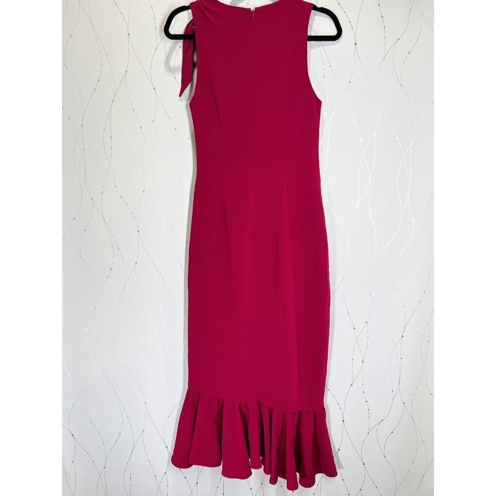 Cinq a Sept Maroon Dark Pink Nanon Tulip Midi Dress $450 - Picture 5 of 16